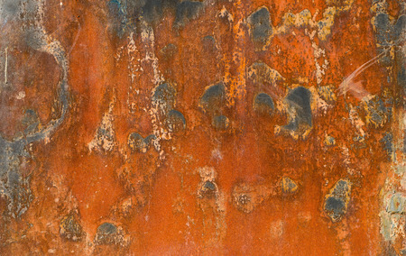 Strongly Rusty Metal Panel. Grunge Texture, Background Series.の写真素材