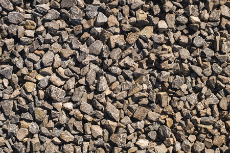 Coarse (Psephytic) Sedimentary Rock (Gravel). Pile Of Stones. Road Surface. Industrial materials....