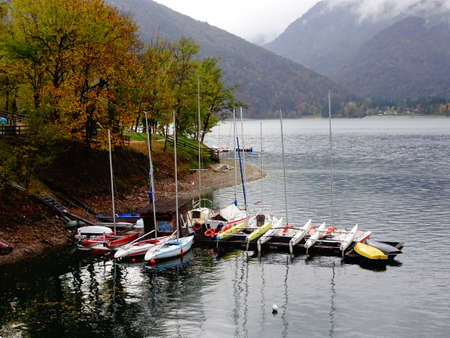lakescape autumnの写真素材