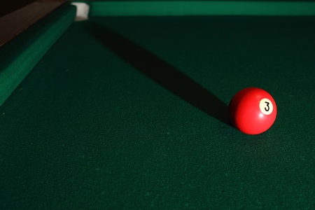 Billiards - Pool table with balls, shadow and lightの写真素材