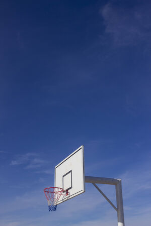 Basketball hoop in an Iraqi playgroundの写真素材