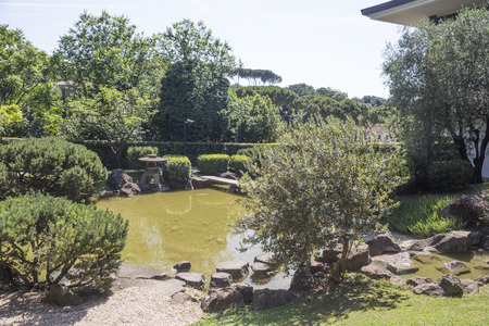 Japanese Garden in Rome - Italyの写真素材