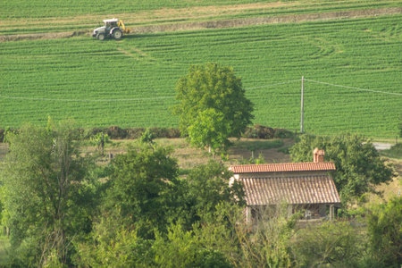 Tiber valley landscapeの写真素材