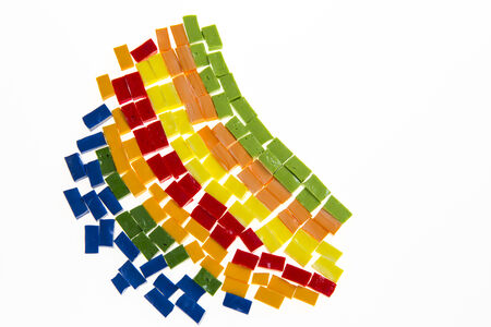 Colored mosaic tilesの写真素材