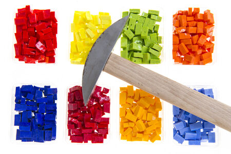 Colored mosaic tilesの写真素材