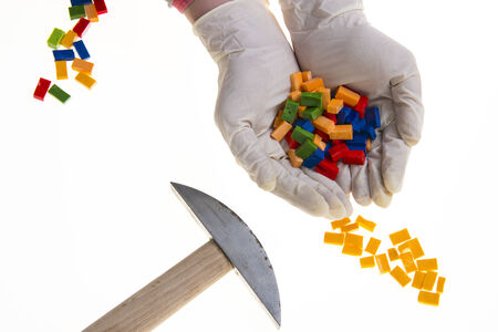 Colored mosaic tilesの写真素材