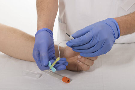 Nurse and phleboclysisの写真素材