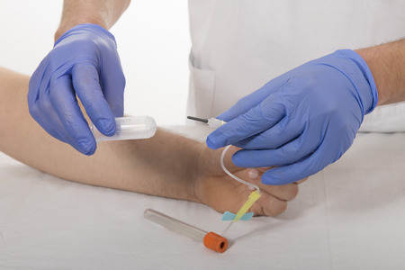 Nurse and phleboclysisの写真素材