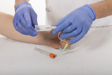 Nurse and phleboclysisの写真素材