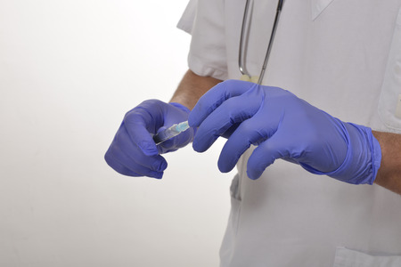 Nurse and syringeの写真素材