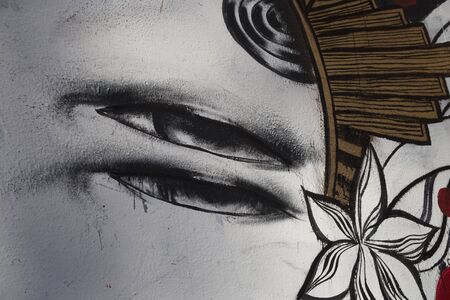 Street art in Rome, Tor Marancia, via Annio felicio.の写真素材