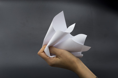 Crumpling paperの写真素材