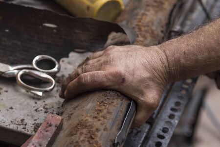 Hands grounding metalの写真素材
