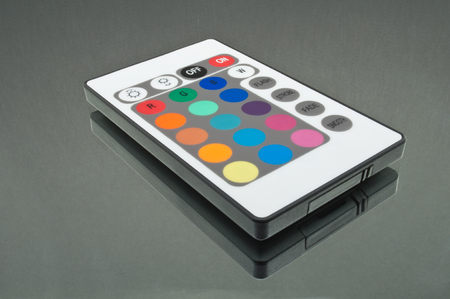 LED Remote Control On A Mirrorの写真素材