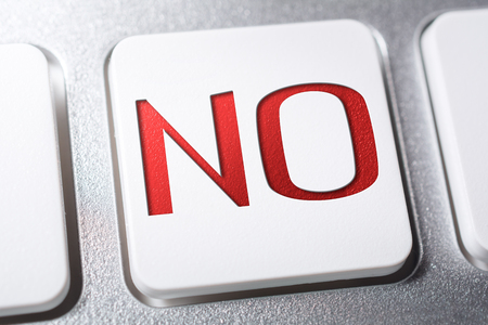 Macro Of The Word No On A Keyboard Button