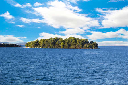 Island in the middle of the seaの写真素材