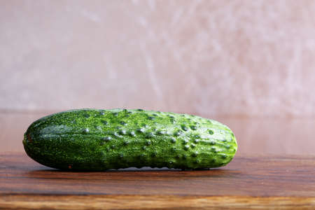 fresh cucumber on the tableの写真素材