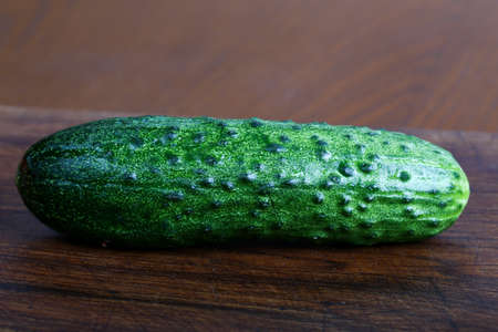 fresh cucumber on the tableの写真素材
