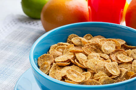 a handful of dry cereal in a bowl