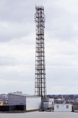 mobile communications tower on the sky background