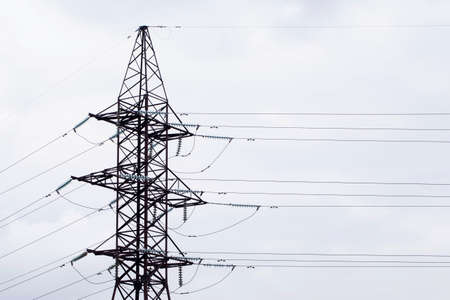 the electric support on a sky background