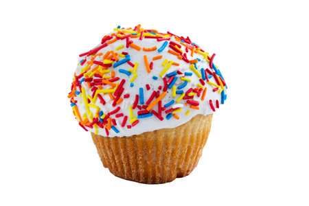 the sweet muffin on a white background