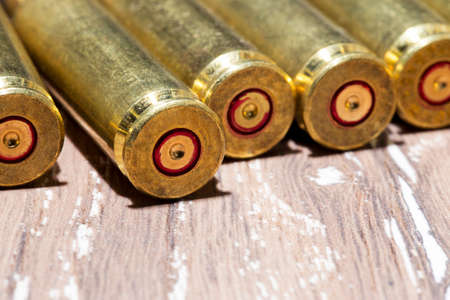 a handful of the used shell casings