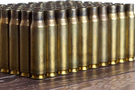 a handful of the used shell casings