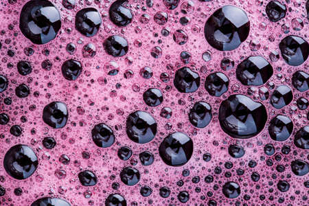 The texture background of pink soap bubblesの写真素材