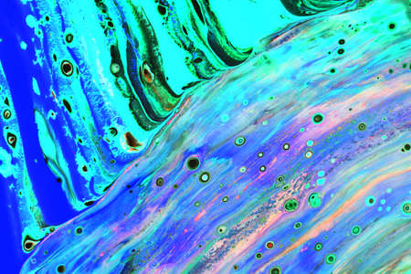 Abstract picture of a green aquamarine and blue color