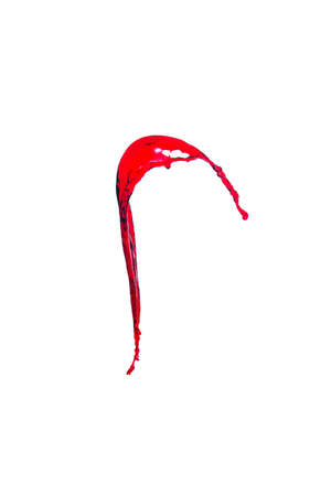 splash of red wine on a white backgroundの写真素材