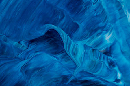 Abstract acrylic paint background in blue tone