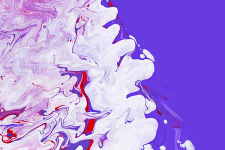 Abstract background of acrylic paint in violet and red tones