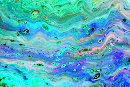 Abstract picture of a green aquamarine and blue colorの写真素材