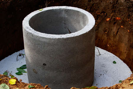 Sewer repair and installation of concrete structuresの写真素材