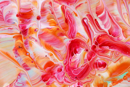 Abstract background of acrylic paints in color tonesの写真素材