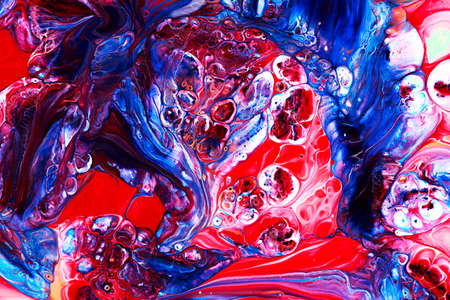 Abstract background of acrylic paints in color tonesの写真素材