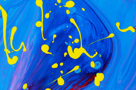 Abstract background of acrylic paints in color tonesの写真素材