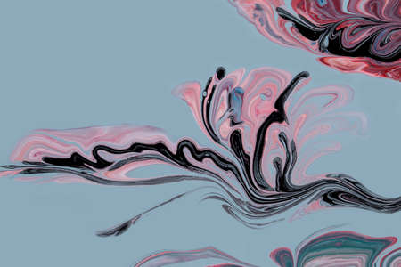Abstract background of acrylic paint in blue and pink tones