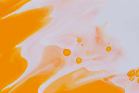 Abstract background of acrylic paint in yellow tonesの写真素材