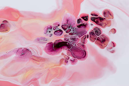 Abstract background of acrylic paint in pink tonesの写真素材