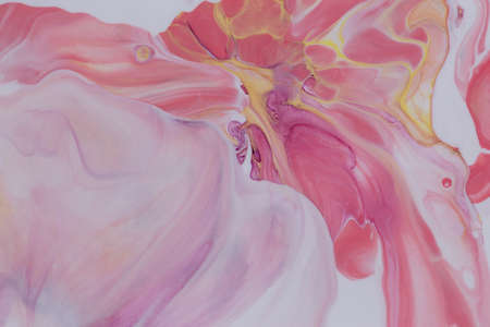Abstract background of acrylic paint in pink tones