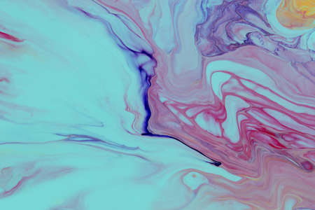 Abstract background of acrylic paint in yellow and purple tonesの写真素材