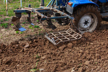 Process of plowing land in the spring
