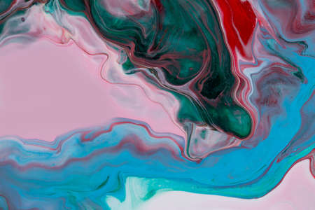 Abstract background of acrylic paint in pink and blue tonesの写真素材