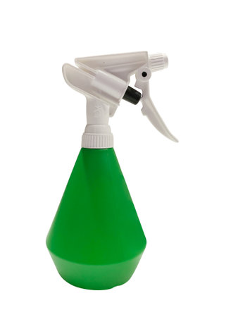 Green bottle with spray triggerの写真素材