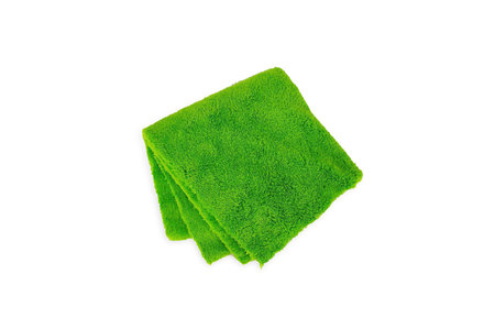 green microfiber towel with lintの写真素材