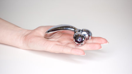 Metal massager for face and skinの写真素材