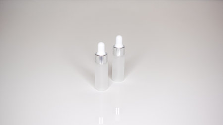 Glass transparent bottle for cosmeticsの写真素材