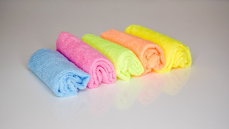 Rags and wipes for cleaning and cleaningの写真素材